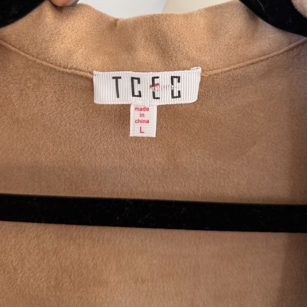 TCEC Mocha Suede Fringe Blazer Jacket - Picture 11 of 11